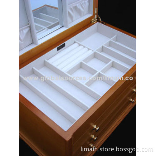 Wood Finish Jewelry Chest, Sized 40 x 24 x 25cm
